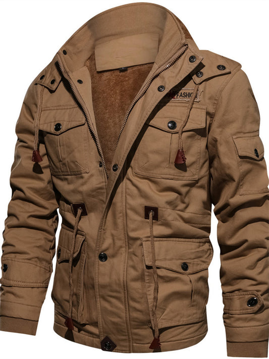 New Arrival Men's Casual Mid-Length Cotton Twill Trench Coat Jacket