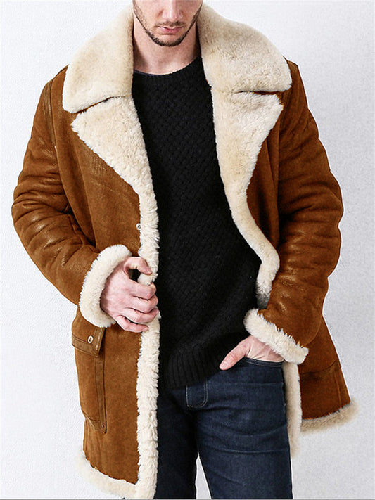Fall and Winter New Thickened Fur One Men's Coat Faux Fur Jacket