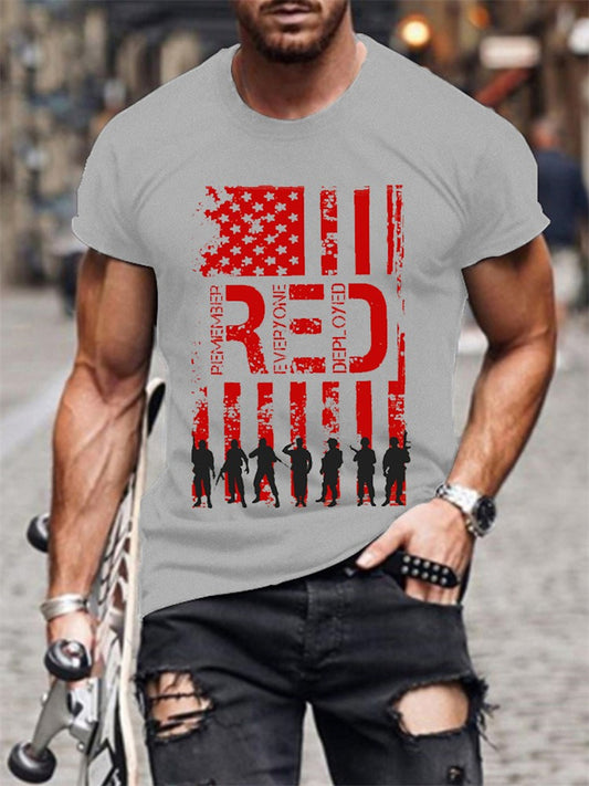 New Spring New Printing Men's Round Neck Short Sleeve T-shirt