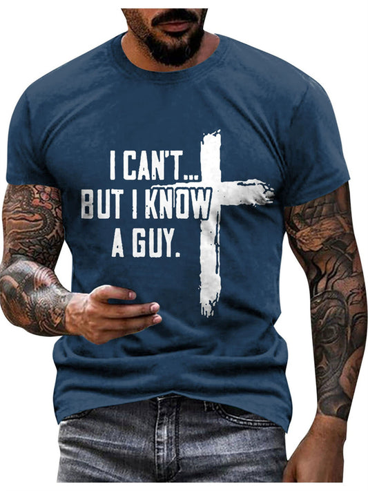 Summer Daily T-shirt 3D Letters Printed Men's Short-sleeved