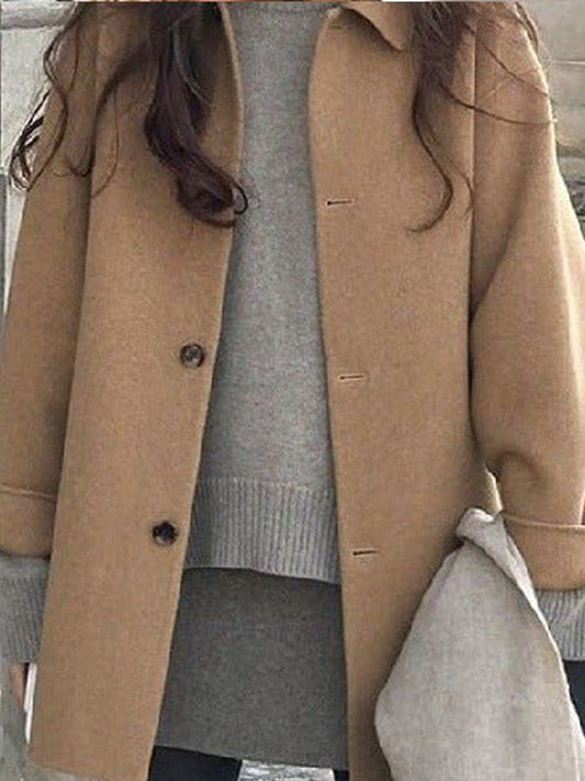 Wool Long Thick Popular Woolen Coat Women