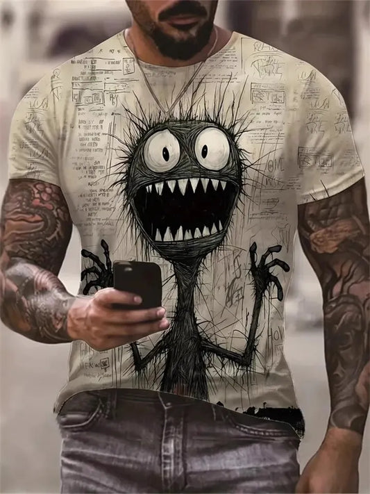 New Trendy Men's 3D-Printed Short-Sleeve Round-Neck Casual T-Shirt 18