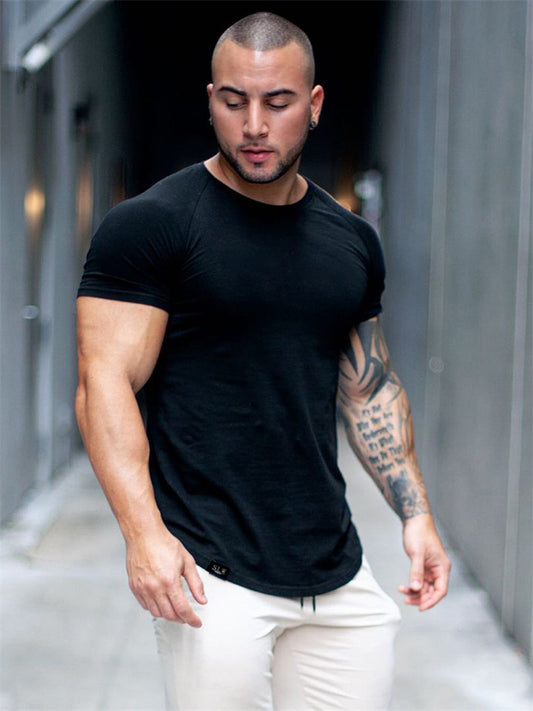 Men's T shirt Tee Moisture Wicking Shirts Plain Round Neck Work Sports Short Sleeve Clothing Apparel Fashion Streetwear Casual
