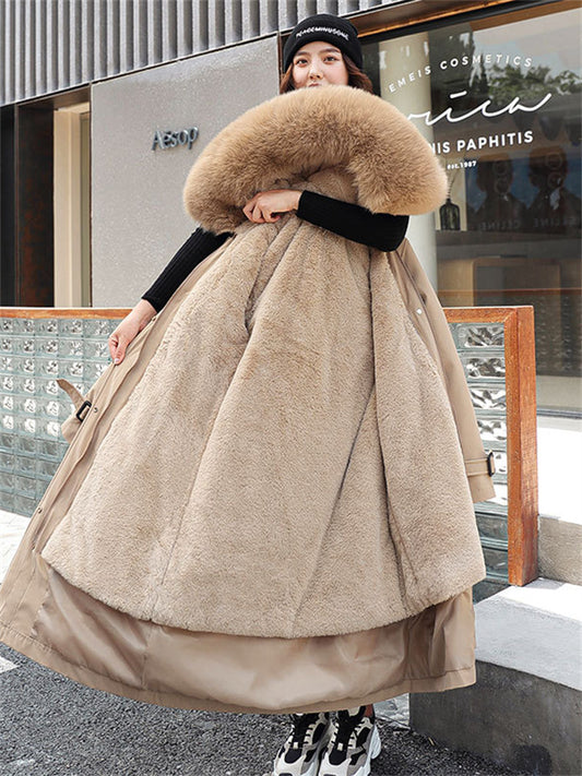 Women's Winter Jacket Winter Coat Coat Parka Outdoor Street Daily Winter Fall Long Coat Regular Fit Adjustable Windproof Warm Breathable Streetwear Embroidery Casual Jacket Long Sleeve Solid Color