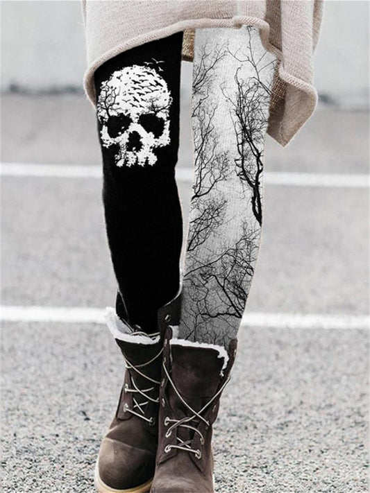 Women's Tights Leggings Green Red & White Light Black High Waist Fashion Casual Daily Print Stretchy Full Length Thermal Warm Geometric S M L XL 2XL