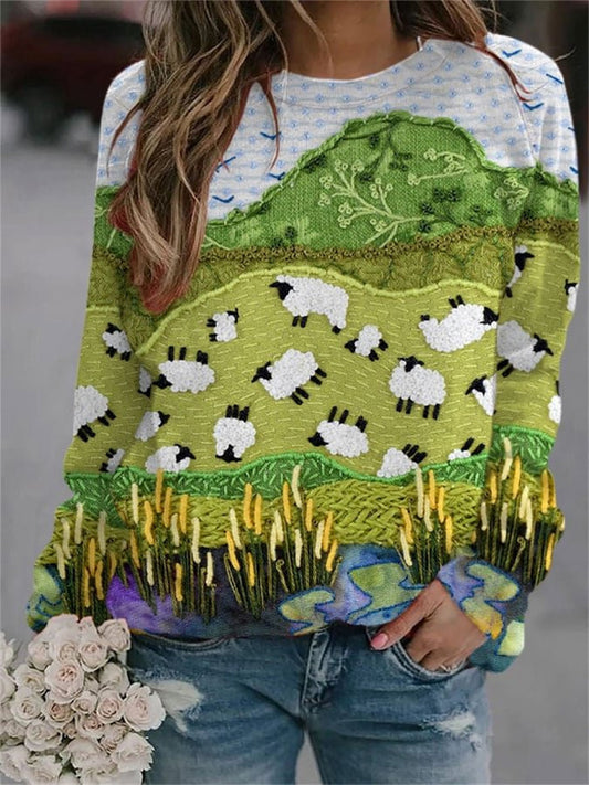 New Spring Women's Lightweight Hoodie with Grassland 3D Print Casual Hoodie