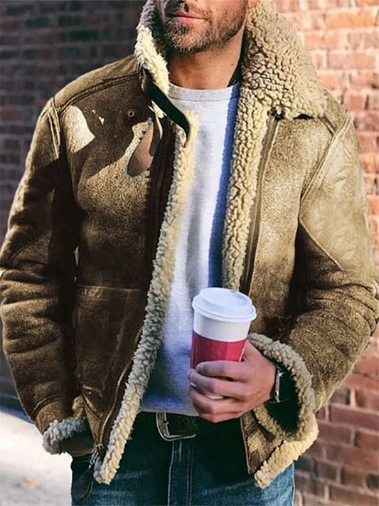 Winter New Faux Fur Jacket Fur One Men's Jacket Thickened Coat