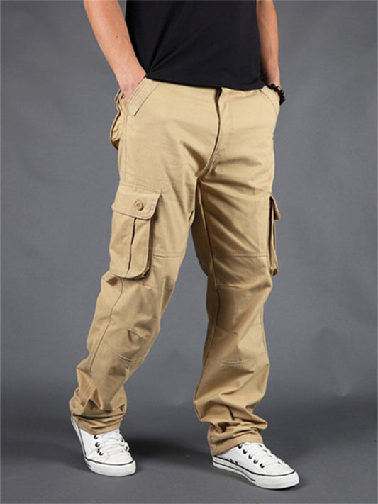 Men's Cargo Pants Trousers Tactical Work Pants Multi Pocket Straight Leg Plain Comfort Breathable Full Length Casual Basic Tactical Gray Green Grass Green Inelastic
