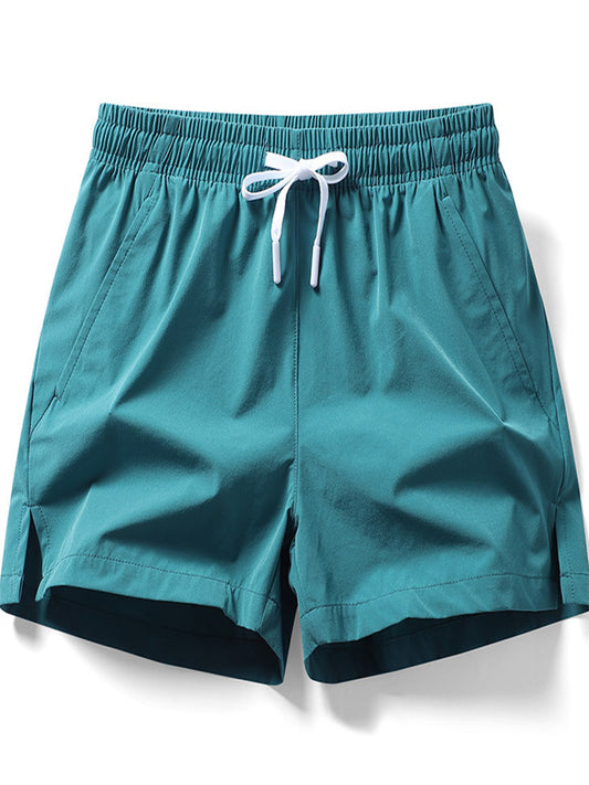 Men's Summer New Three Pants Ice Silk Quick Dry Beach Pants Shorts
