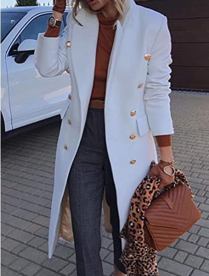 Long Woolen Coat In Autumn and Winter