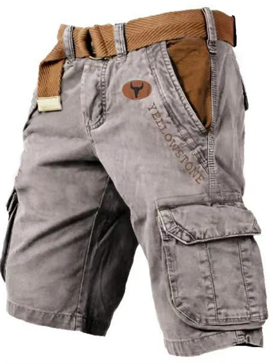 Men's Cargo Shorts Shorts Hiking Shorts Multi Pocket Plain Wearable Short Outdoor Daily 100% Cotton Designer Casual ArmyGreen Black