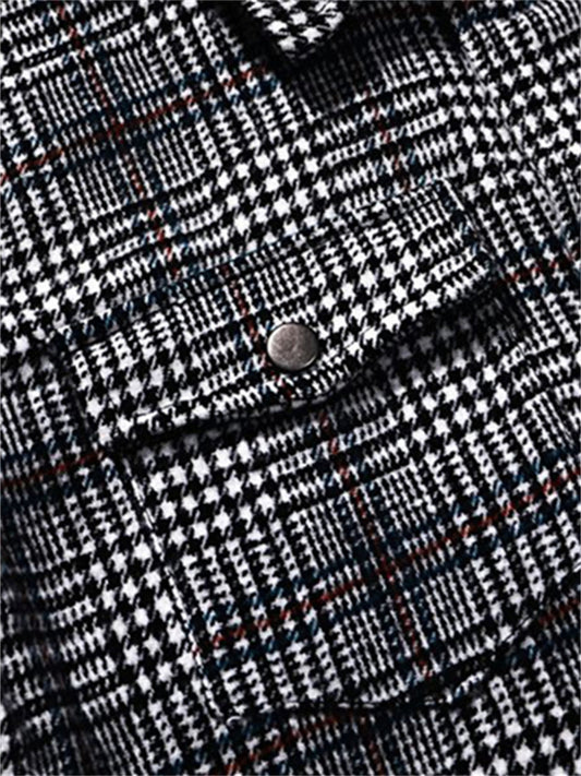 Casual Fashion Plaid Men's Jacket