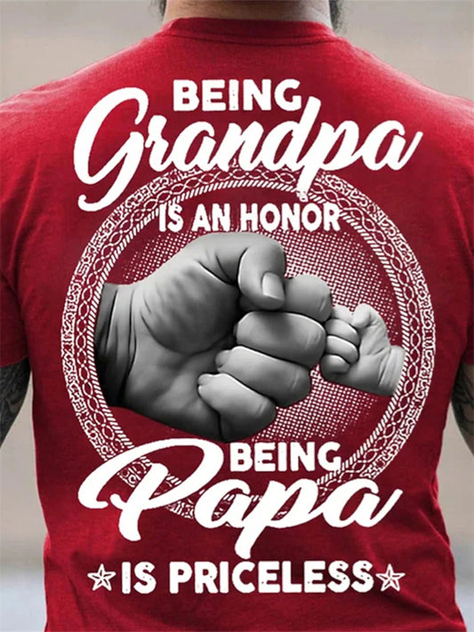 Men's T Shirt Tee Graphic Tee Cool Shirt Letter Graphic Prints Family Crew Neck Hot Stamping Street Vacation Short Sleeves Print Clothing Apparel Designer Basic Modern Contemporary