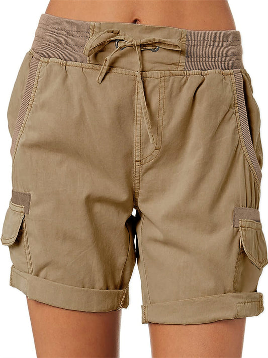 Women's High-waisted Work Pants Casual Pants Cotton Shorts Thin Section A Word Shorts