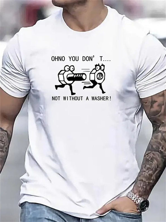 Summer Casual Men's 3D Cat Print Round Neck Short-Sleeve T-Shirt