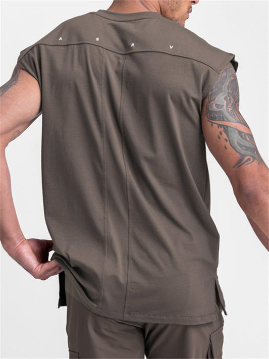 Men's Summer Tank Top American-Style Sleeveless Sports Vest Quick-Dry Base Layer