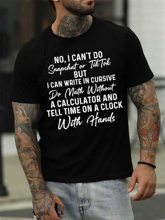 Men's New Summer Letter Print T-Shirt Casual and Stylish Short-Sleeve T-Shirt