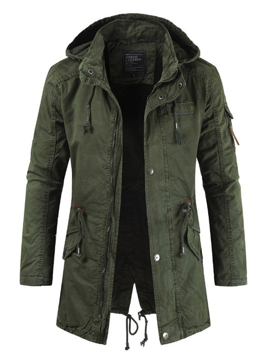 New Men's Slim Zipper Cardigan Solid Color Casual Jacket