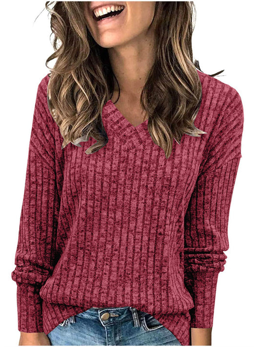 Fall and Winter New Strapless Buttons Loose Long-sleeved T-shirt Temperament Commuting Tops Casual Women's Clothing