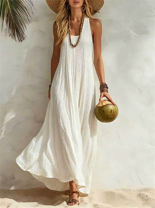 New Summer Women's Tank Dress Loose-Fitting Beach Vacation Style
