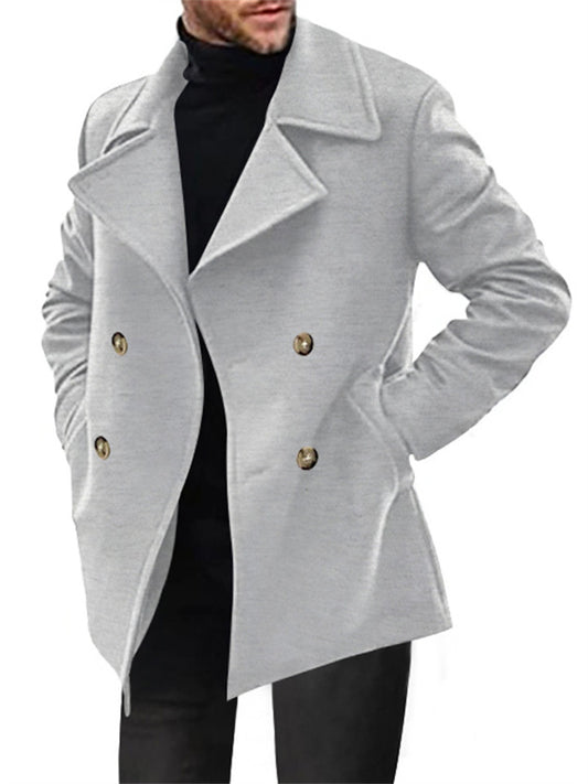 Men's Trench Coat | Spring/Fall Men's Coat | Mid-Length Casual Men's Jacket