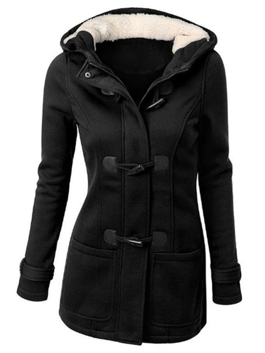 Women's Winter Jacket Winter Coat Warm Outdoor Casual Everyday Pocket hoodie Vintage Solid Color Regular Fitted Coat Long Sleeve Winter Autumn S M XL XXL 3XL