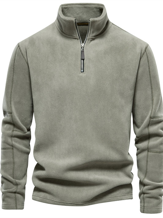 Men's Fall and Winter New Collar Half-zipper Long-sleeved Sweater Collar Trend Men's Shaker Tops