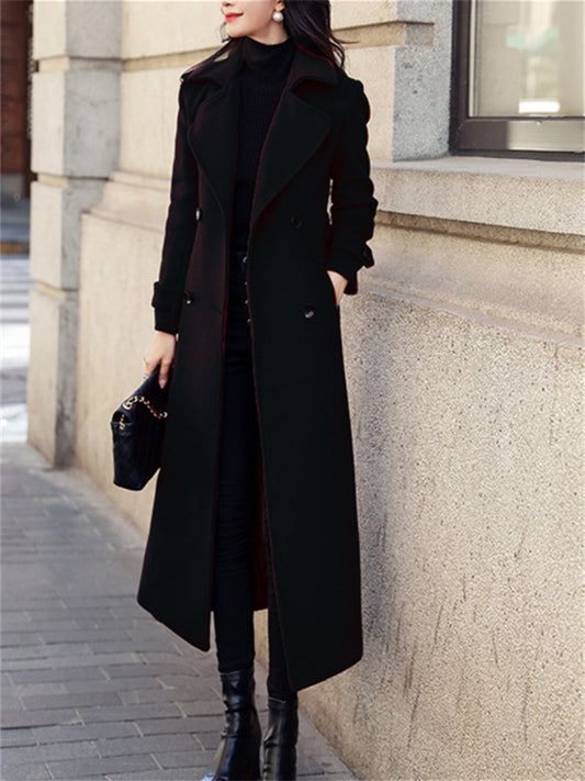 Autumn and Winter New Thickened Tweed Women's Jacket Slim Type Lengthened Paragraph Quality Tweed Coat