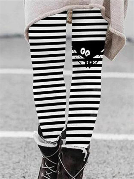 Fall/Winter New Arrival Striped Print Slimming Thermal Leggings