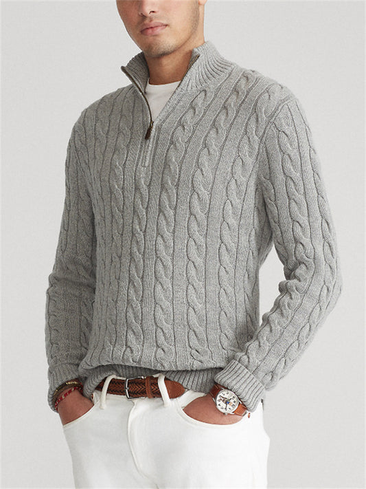Autumn and Winter New Men's Warm Thick Needle Turtleneck Half Turtleneck Sweater