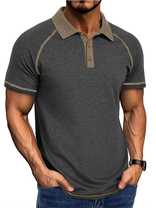 Spring Men's Short-sleeved Lapel Henry T-shirt Men's POLO Bottoming Shirt