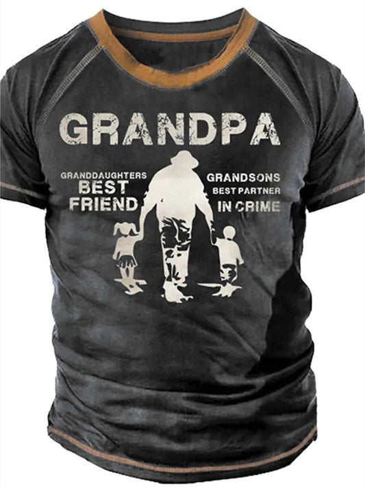 Men's T shirt Tee Graphic Tees Funny T Shirts Letter Graphic Prints Crew Neck Green Yellow Navy Blue Gray 3D Print Outdoor Street Short Sleeve Print Clothing Apparel Vintage Sports Designer Casual