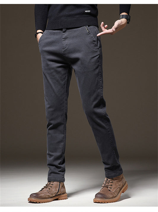 Autumn and Winter Casual Chao Lun Cloth Pants Men's New Business Slim Straight Pants