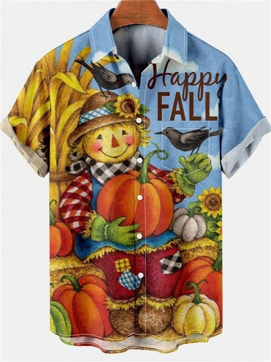 Men's Summer 3d Digital Printing Short-sleeved Shirt Men's Short-sleeved Beach Shirt