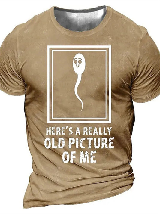 Summer Men's 3D Printed Custom Pattern Short-Sleeve T-Shirt Casual Short-Sleeve T-Shirt