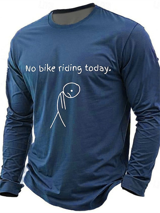 Autumn Men's Base Layer Long-Sleeve Shirt 3D Printed Letter Crew Neck Long-Sleeve T-Shirt