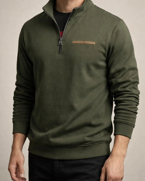 American-Style Fall/Winter Long-Sleeve Half-Zip Oversized Stand Collar Men's Sweatshirt | JRSEE:32ec442d-87c0-4b8c-9958-6eb5c2f1b0ab