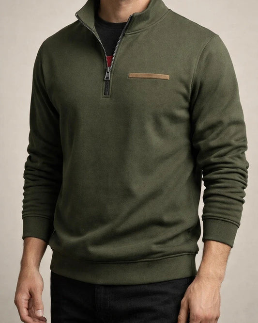 American-Style Fall/Winter Long-Sleeve Half-Zip Oversized Stand Collar Men's Sweatshirt | JRSEE:32ec442d-87c0-4b8c-9958-6eb5c2f1b0ab