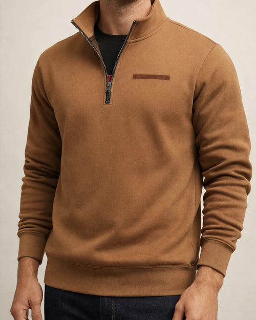 American-Style Fall/Winter Long-Sleeve Half-Zip Oversized Stand Collar Men's Sweatshirt | JRSEE:16165b0e-94b1-4a90-9b82-a8328bd2b7bf