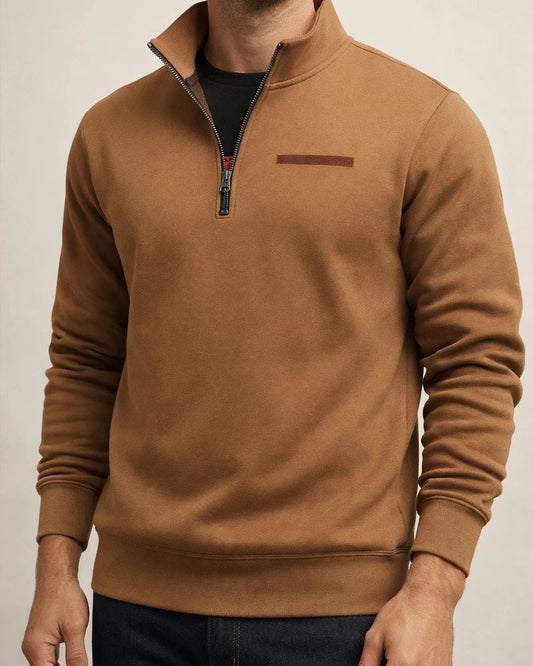 American-Style Fall/Winter Long-Sleeve Half-Zip Oversized Stand Collar Men's Sweatshirt | JRSEE:16165b0e-94b1-4a90-9b82-a8328bd2b7bf