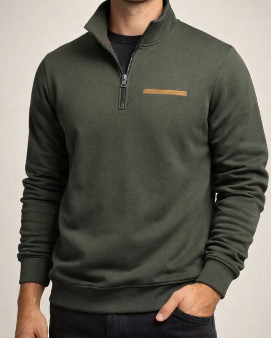 American-Style Fall/Winter Long-Sleeve Half-Zip Oversized Stand Collar Men's Sweatshirt | JRSEE:05c773ed-417e-4816-a8a2-ead7458bccbb