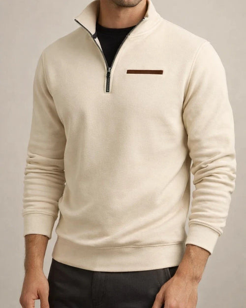 American-Style Fall/Winter Long-Sleeve Half-Zip Oversized Stand Collar Men's Sweatshirt | JRSEE:a36b714b-831a-455d-9cb8-6c004d26a43c