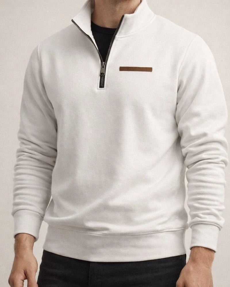 American-Style Fall/Winter Long-Sleeve Half-Zip Oversized Stand Collar Men's Sweatshirt | JRSEE:075aeb8f-8613-4a03-9390-3f15d492fba4