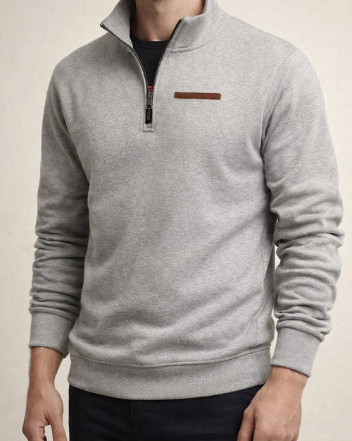American-Style Fall/Winter Long-Sleeve Half-Zip Oversized Stand Collar Men's Sweatshirt | JRSEE:fa9d13f8-3acd-4c60-aee7-291f6b72b5b5