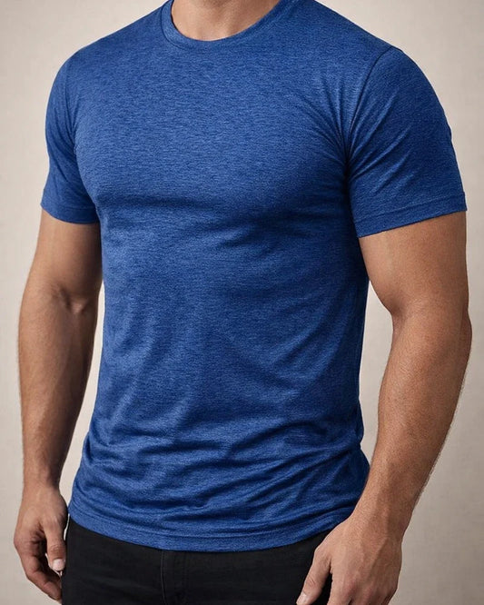 American Summer New Men's Solid Color Quick Drying Sports Short Sleeved T-shirt | JRSEE:3e62645e-49f4-44ae-ac70-f1118f42c788