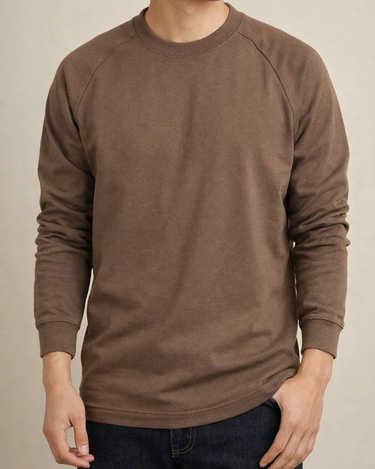 American Vintage 100% Cotton Raglan Long Sleeve T-Shirt Solid Color Base Layer Autumn Men's | JRSEE:dc69528d-0db2-48bc-ba00-37fbb88883ce