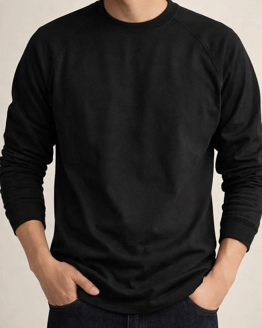 American Vintage 100% Cotton Raglan Long Sleeve T-Shirt Solid Color Base Layer Autumn Men's | JRSEE:881beaca-f5c9-410a-8de8-a4620596033e