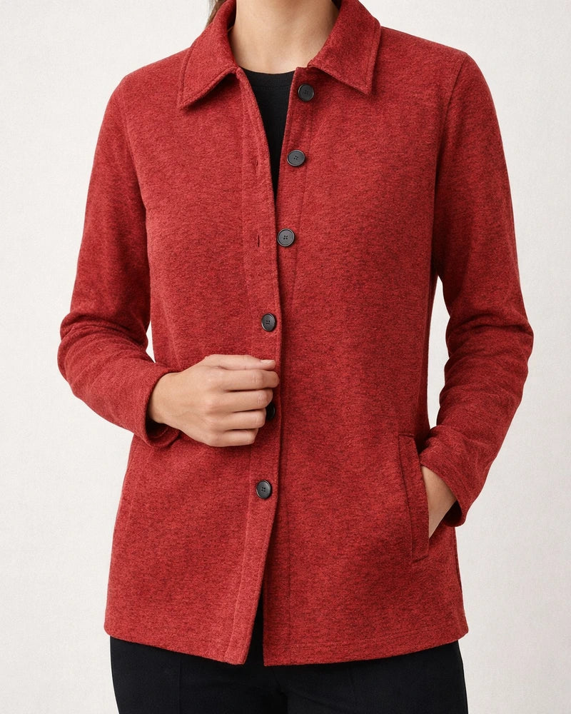 Autumn and Winter Explosion of Solid Color Long-sleeved Lapel Button Down Shirt Pockets Long-sleeved Tops for Women | JRSEE:591f7a7b-e898-4408-8856-51e45f6bf2a1