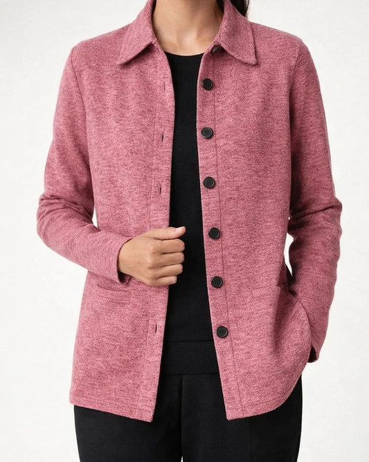 Autumn and Winter Explosion of Solid Color Long-sleeved Lapel Button Down Shirt Pockets Long-sleeved Tops for Women | JRSEE:e565b813-f3f3-4312-83d0-e968f586275e