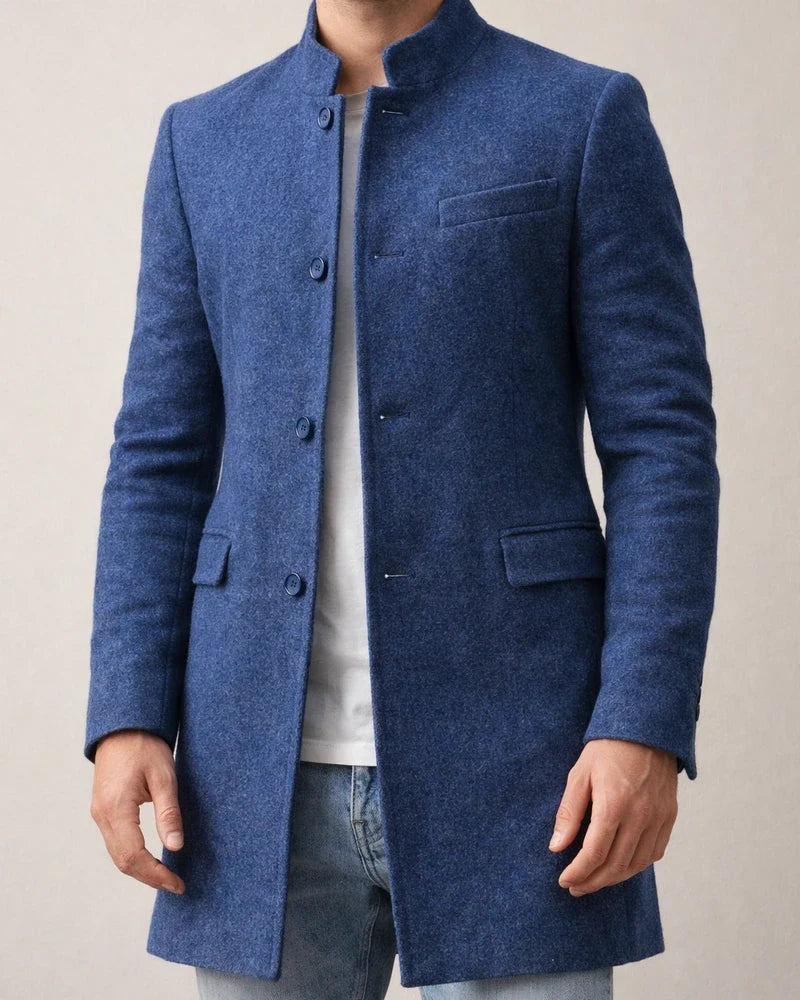 Autumn and Winter Fashion Trend Trench Coat Men's Jacket Lapel Phoenix Tweed Medium-length Coat | JRSEE:9c7cb1b9-c564-4855-bfea-229454487baa